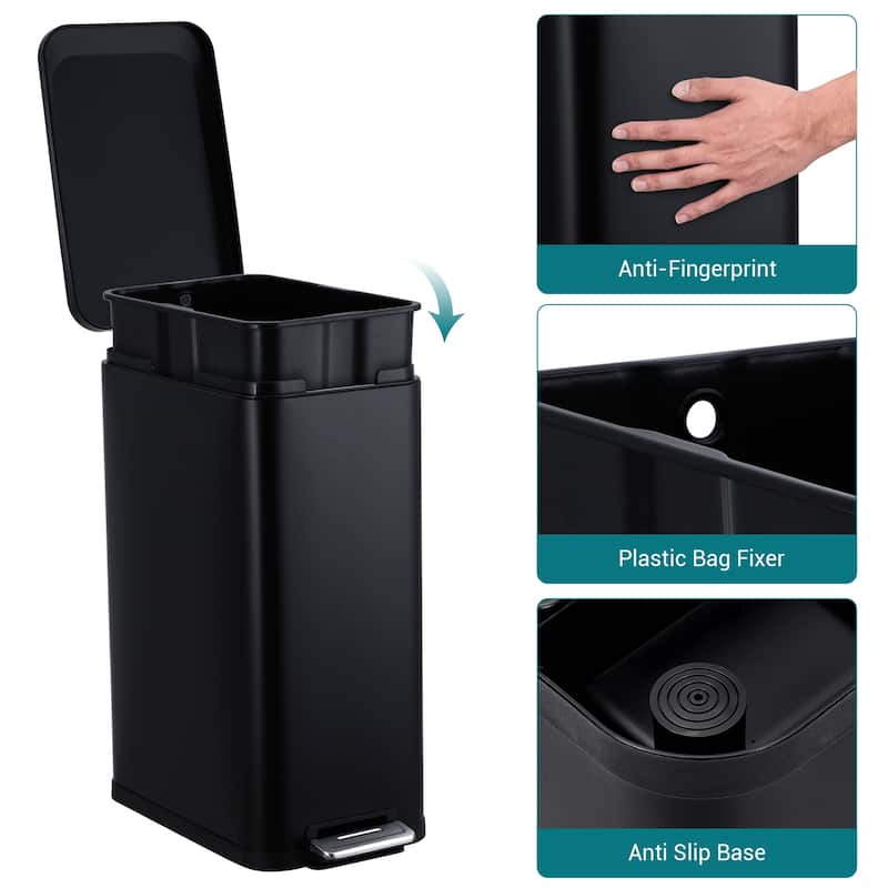 13 Gallon Stainless Steel Trash Can