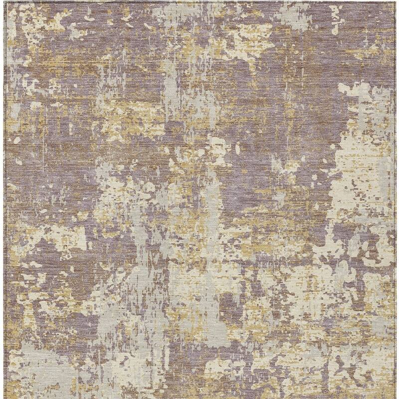 HomeRoots Abstract Transitional Rectangle Outdoor Rug