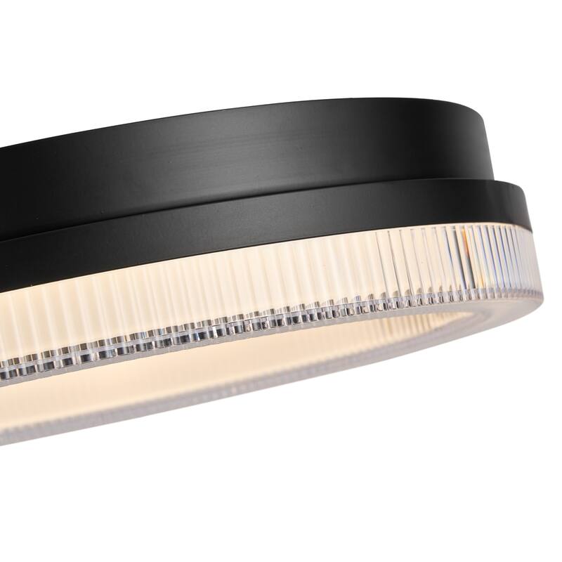 Artcraft Ari Integrated LED Flush Mount - Black Finish