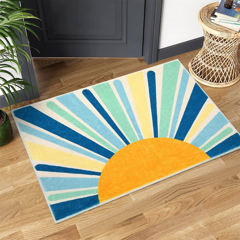 Garvee Rainbow Sol Kids Area Rug