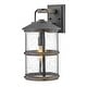 preview thumbnail 1 of 2, Hinkley Lakehouse Collection One Light 5W Med. LED Outdoor Medium Wall Mount Lantern, Aged Zinc Aged Zinc
