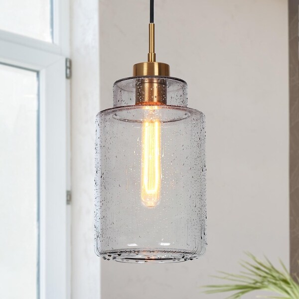 Large glass cylinder pendant light on sale