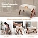 preview thumbnail 9 of 18, Costway Rocking Chair with Ottoman Upholstered Fabric Glider Rocker - See Details
