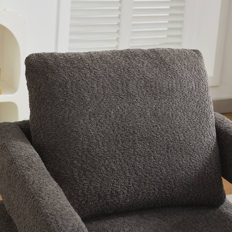 Swivel Square Accent Chair with Open Back