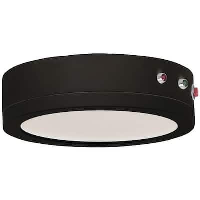 Maxim 57784WT Wafer 7" LED Flush Mount Drum 3000K with Emergency Back
