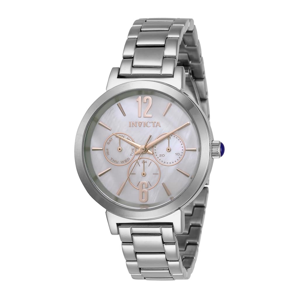 Invicta Women's 31082 Angel Quartz Chronograph White Dial Watch - Mother of Pearl