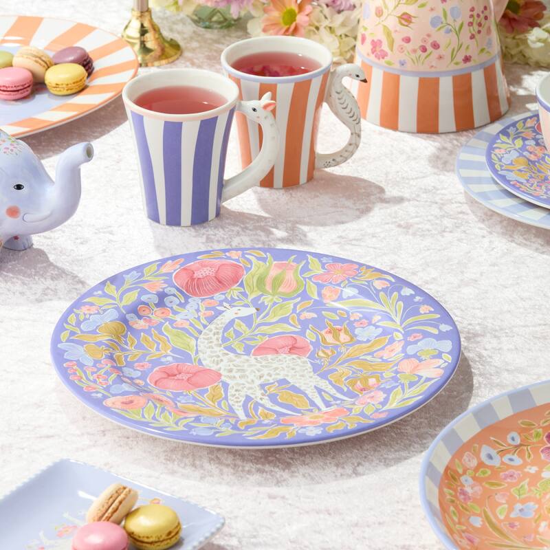 Certified International Menagerie 13" Round Platter - 13.00"L x 13.00"W x 1.00"H