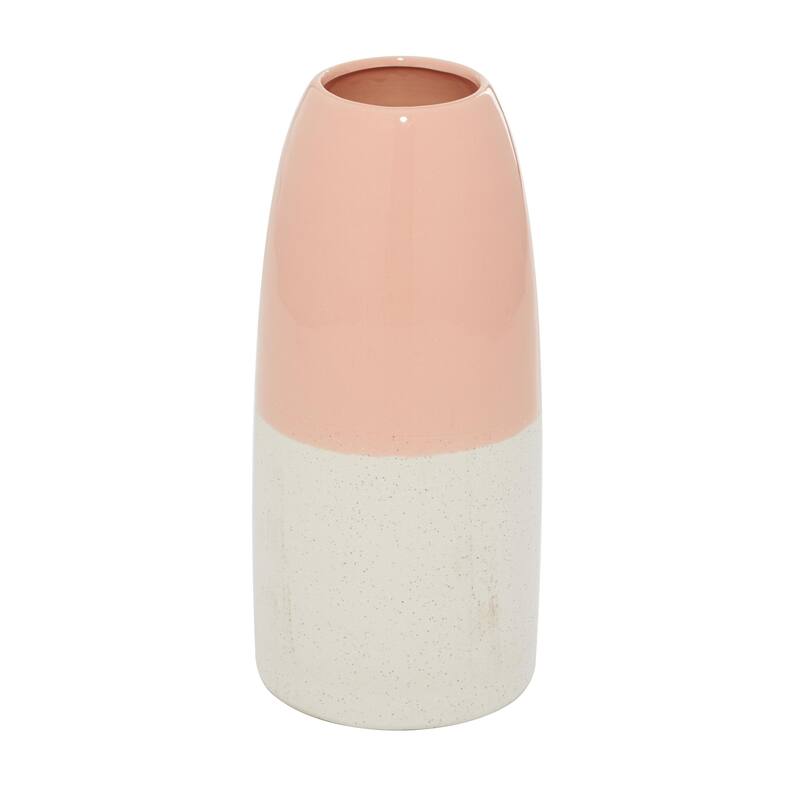 Ceramic Vase with Pink Top - Pink - Roche River Decor