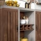 preview thumbnail 13 of 15, Furniture of America Xole 47-in. Rustic 7-shelf Dining Buffet, Sideboard for Dining Room