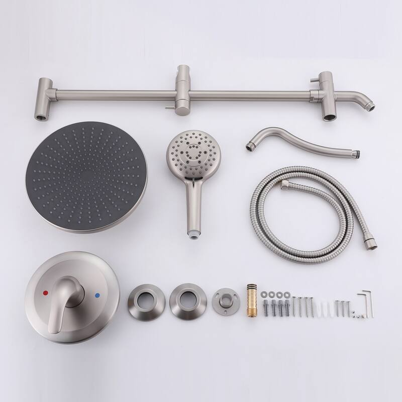 Pressure Balanced Rainfall Shower System with 5 Function Handheld Shower