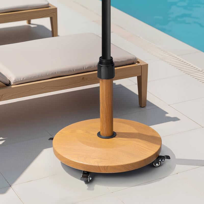 40/55lbs VredHom Round Market Umbrella Base Concrete With Wheels