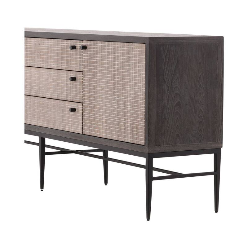 Furniture Classics Glacier Elm Wood and Iron Storage Sideboard