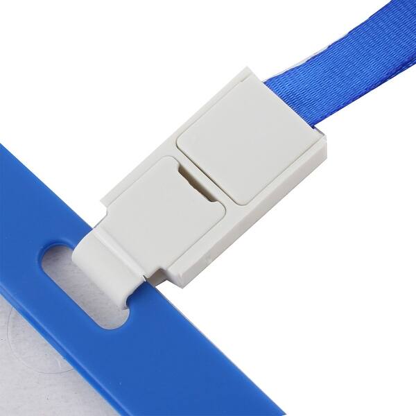 Shop School Vertical Id Name Tags Badge Card Holder 10pcs W Neck Lanyard White Blue Clear Overstock 18079563