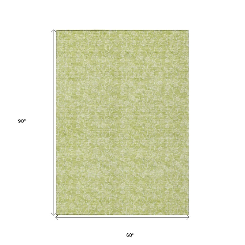 HomeRoots Floral Transitional Rectangle Outdoor Rug
