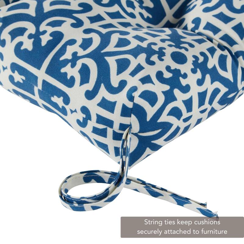 44-in x 22-in Outdoor Indigo High-Back Chair Cushions (Set of 2) (Cushions Only)