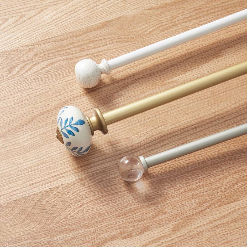 Martha Stewart Roseland Window Rod and Finial Set