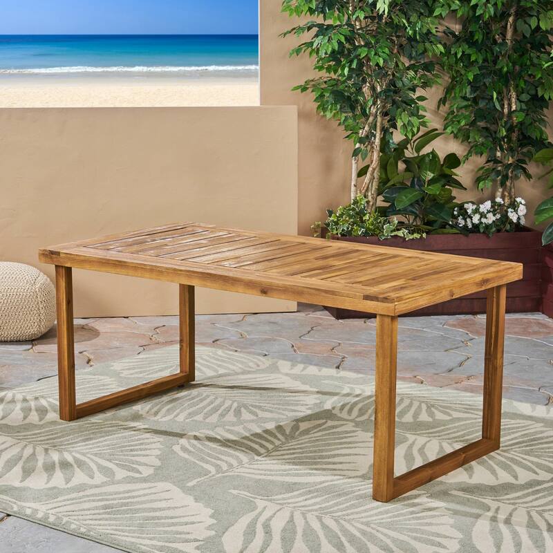 Outdoor Acacia Wood Dining Table,Sandblast