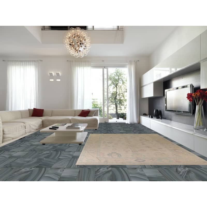 Floral Oushak Turkish Rug Handmade Wool Carpet - 8'11"x 12'11"