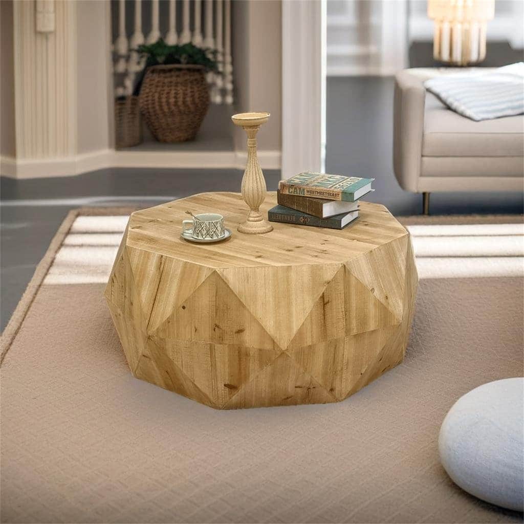 Three-dimensional Embossed Pattern Design American Retro Style Coffee Table