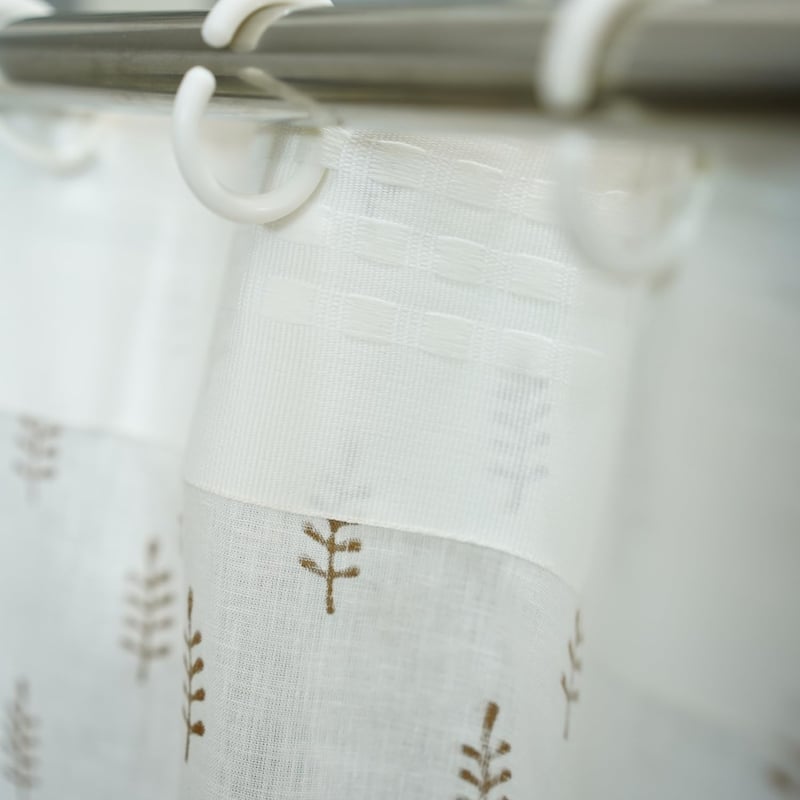 Fabdivine Handmade Block Print Floral Curtain Perfect for Room or Window Décor