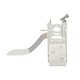 preview thumbnail 18 of 25, Kids Slide Playset Structure 9 in 1,Spaceship Set with Slide,Arch Tunnel,Ring Toss,Drawing Whiteboard,Basketball Hoop