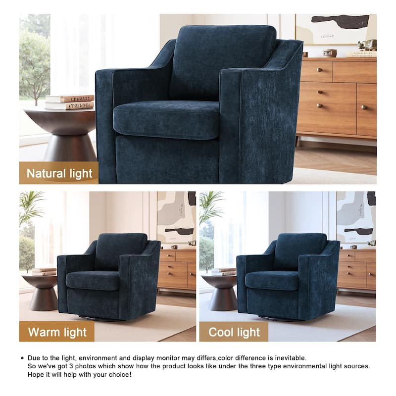 2 Set Modern Swivel Accent Arm Chair For Living Room