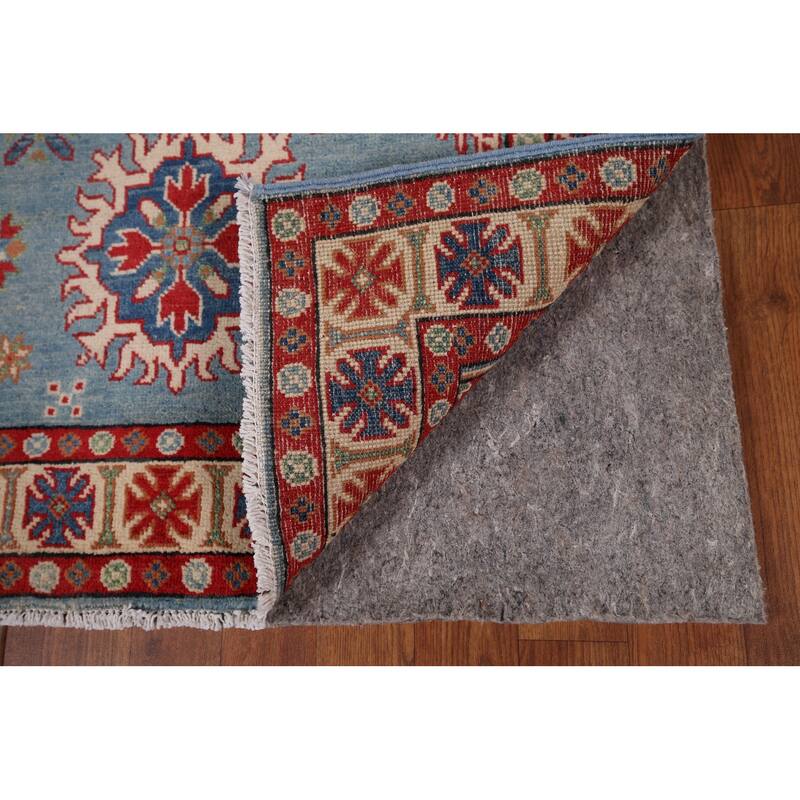 Blue Kazak Oriental Accent Rug Handmade Wool Carpet - 3'3" x 4'9"