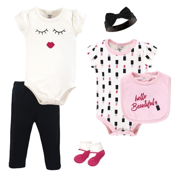 slide 1 of 1, Little Treasure Baby Girl Layette 6-Piece Set, Lipstick 0-3 Months - Lipstick