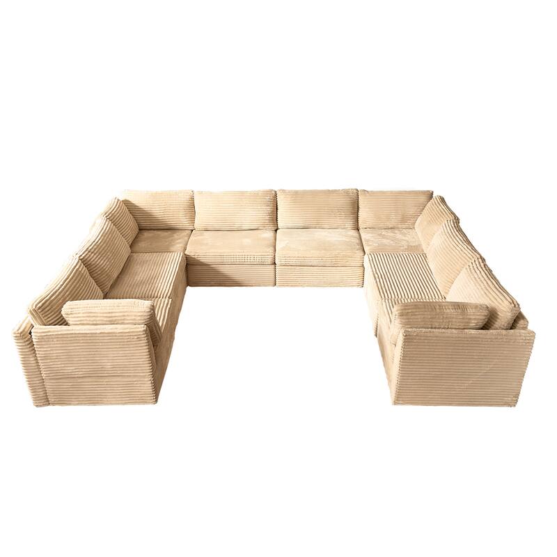 OVIOS Art-Style Deep-Seat Sofa