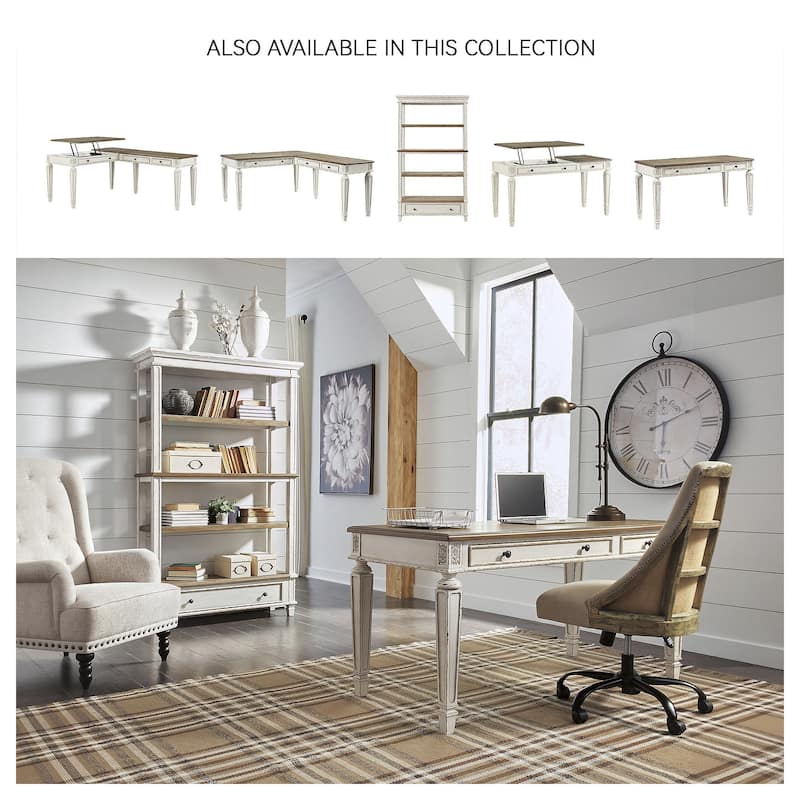 Signature Design by Ashley Realyn Casual Bookcase Two-tone - 45" W x 16" D x 74.5" H