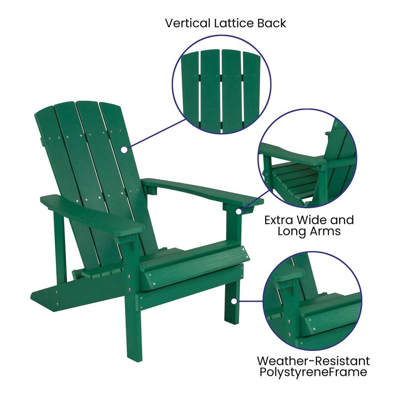 All-weather Poly Resin Wood Outdoor Adirondack Chair (Set of 4)