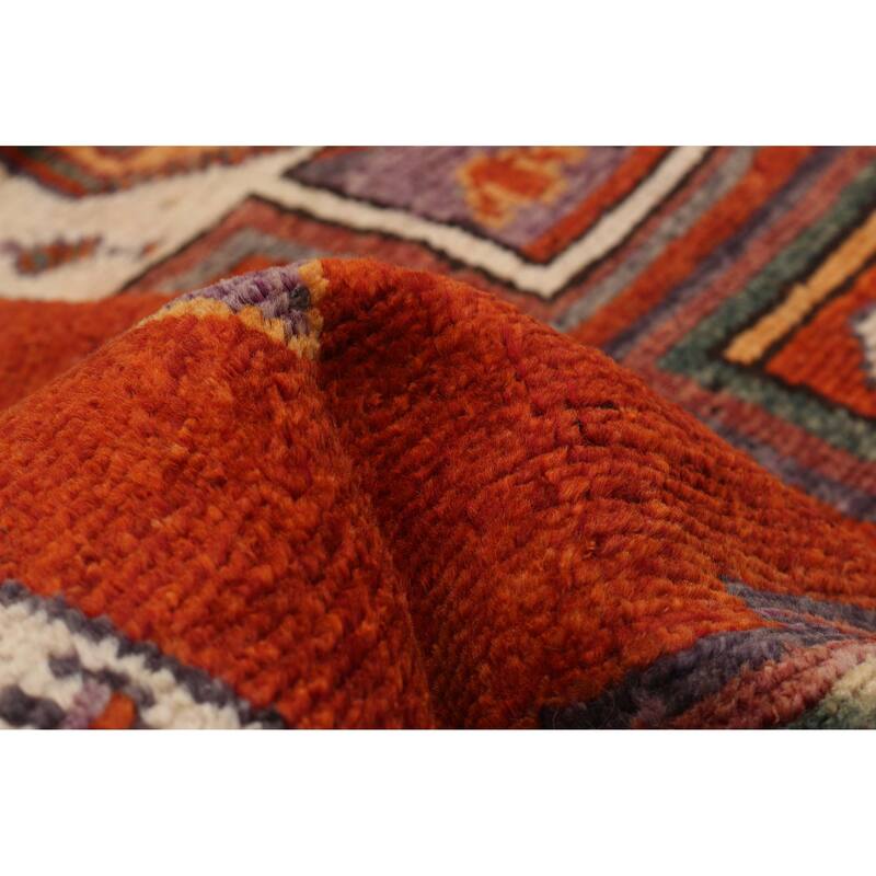 ECARPETGALLERY Hand-knotted Melis Vintage Red Wool Rug - 4'6 x 13'5