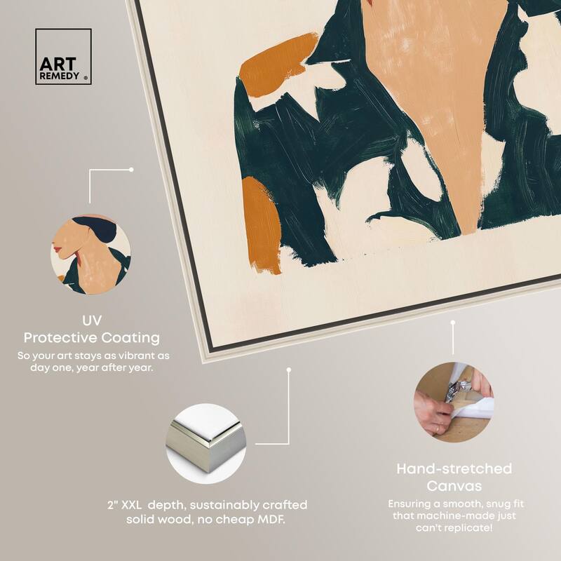 Woman in the Pink Hat Canvas by Art Remedy