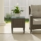 preview thumbnail 2 of 7, Rockport Outdoor Wicker Side Table - 20"x20"x22.25"