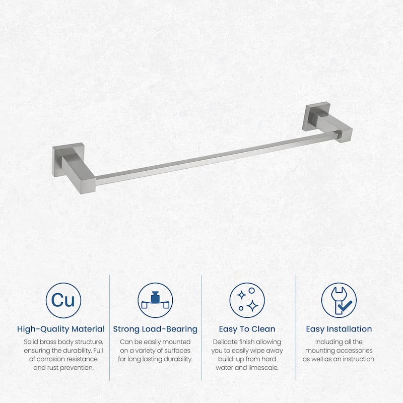Cube Bathroom 18 Inches Towel Bar