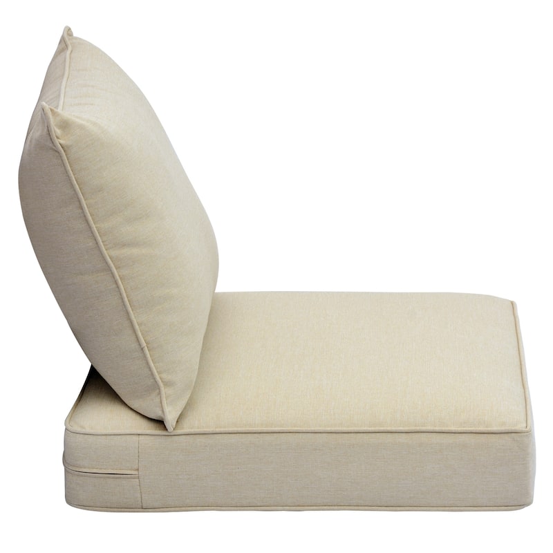 OVIOS Solid Indoor/ Outdoor Deep Seat Cushion Set