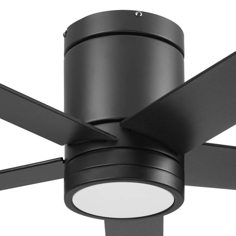 60" Honeywell Graceshire Matte Black Indoor Ceiling Fan with LED Light and Remote Control, 6-Speed BLDC Motor - Matte Black
