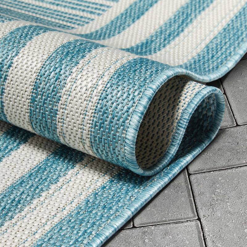 Well Woven Fallon Frankie Stripes Indoor Outdoor Area Rug