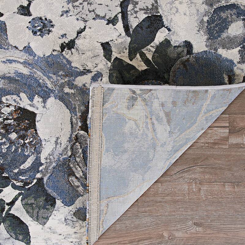 Provencal Floret Gray Area Rug