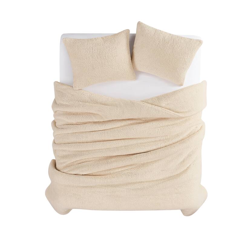 Brooklyn Loom Oversized Marshmallow Sherpa 3 Piece Comforter Set