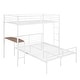 preview thumbnail 24 of 58, Modren Twin Over Full Metal Bunk Bed with Desk,Ladder and Quality Slats for Bedroom
