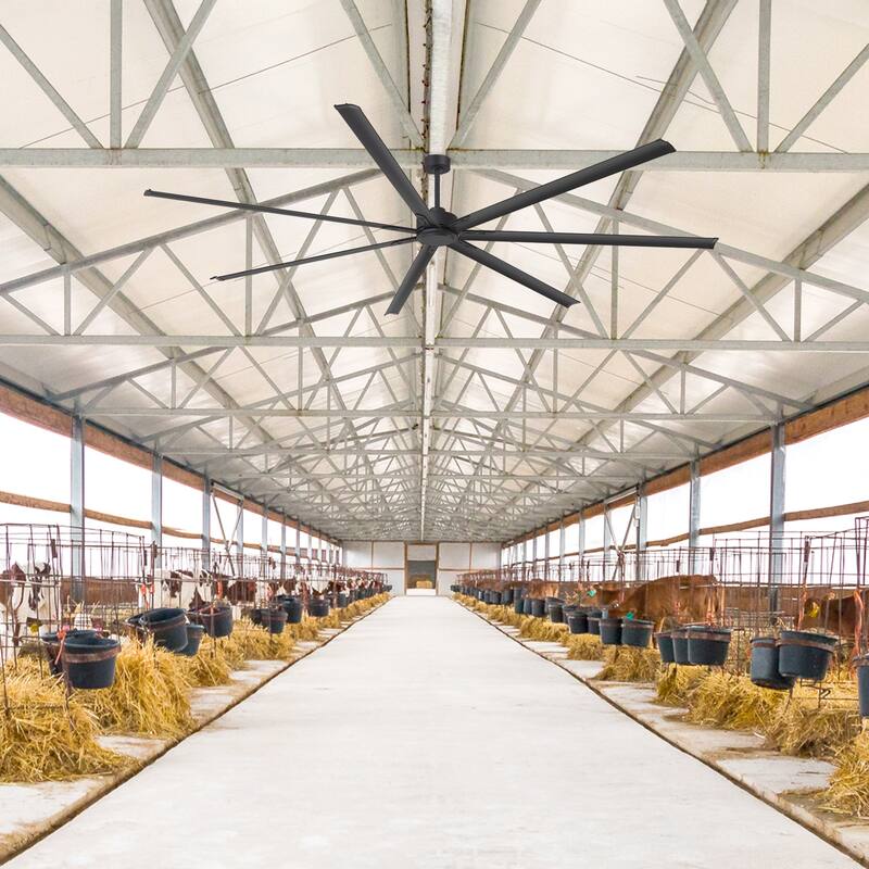 120" Indsutrial Extra Larger HVLS Commercial Ceiling Fan with Remote and Aluminum Blades