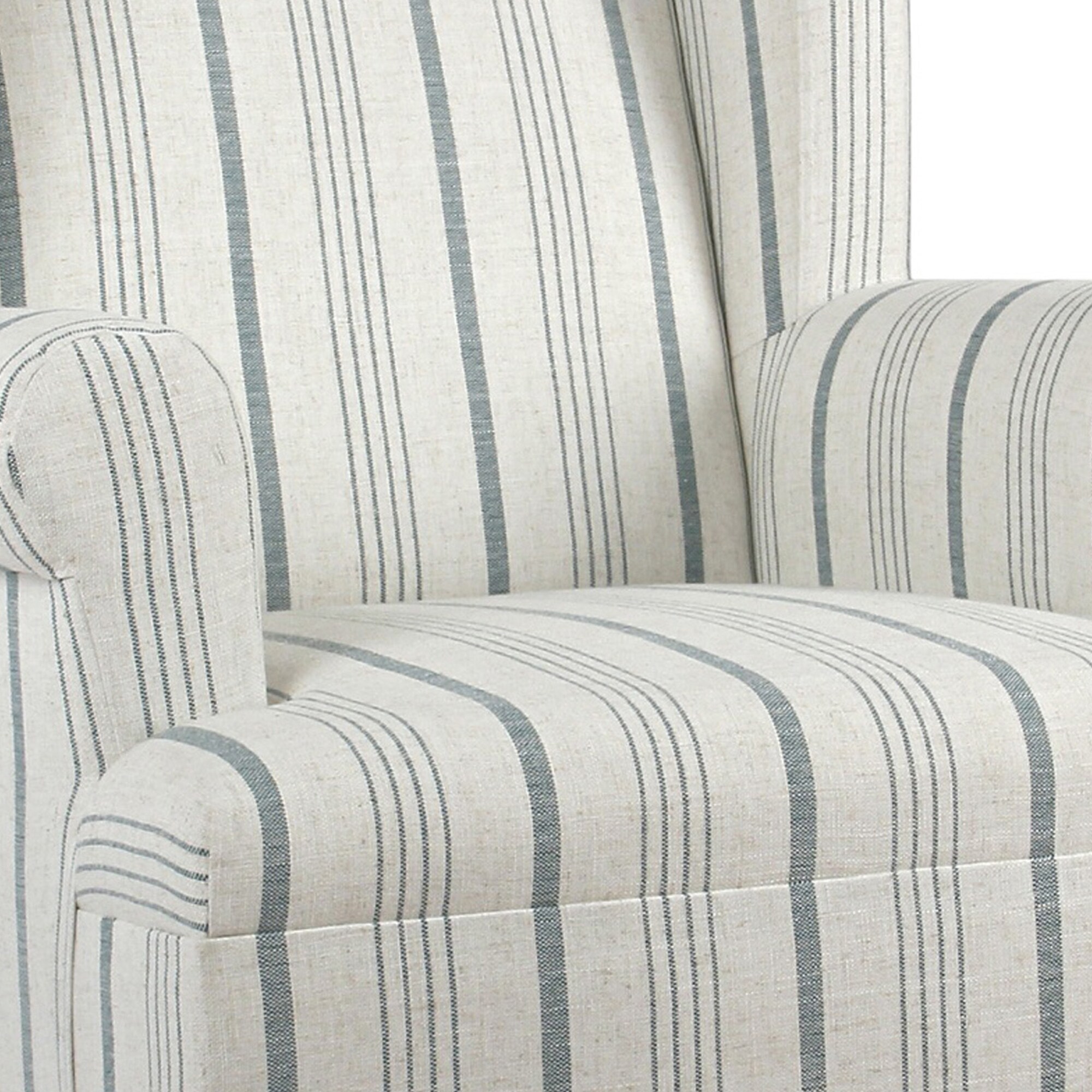 Shop Fabric Upholstered Wooden Accent Chair With Wing Back Multicolor On Sale Overstock 27992693