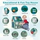 preview thumbnail 9 of 12, Costway Wooden Busy House Montessori Toy with Sensory Games & Interior - See Details
