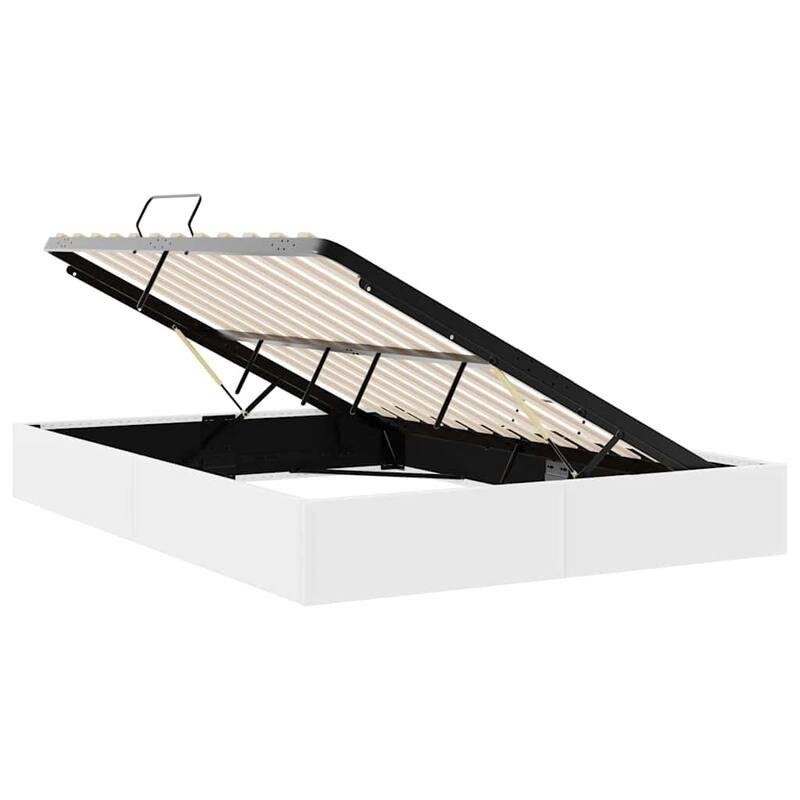 vidaXL Storage Bed with Mattress in Faux Leather