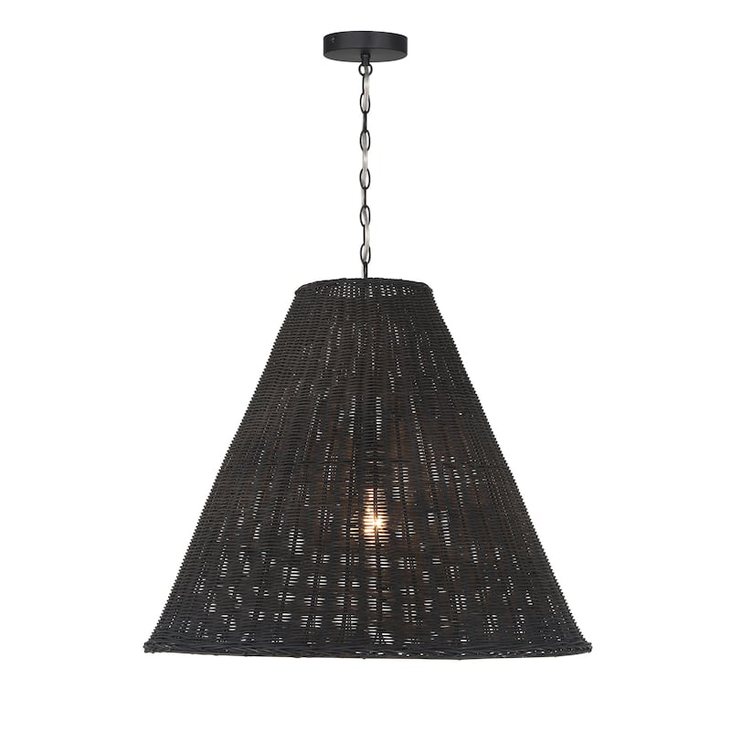 Rattan Taper Pendant Light