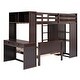 preview thumbnail 30 of 31, Twin Size Loft Bunk Bed with Twin Stand-alone Bed, Shelves, Desk and Wardrobe