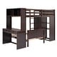 preview thumbnail 17 of 28, Twin size Loft Bed with a Stand-alone bed, Shelves,Desk,and Wardrobe