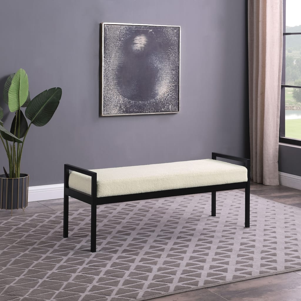 HomePop Modern Metal Bench