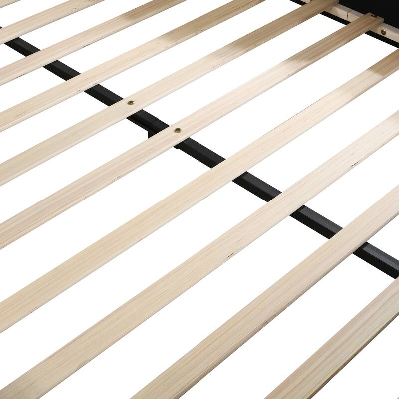 Upholstered Grounded Bed with Mother and Child Bed